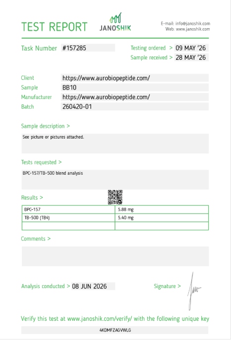 Quality verification report 05